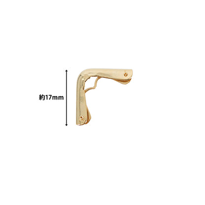 手芸パーツ 『コーナー金具 4個入り ゴールド JTMP-234』