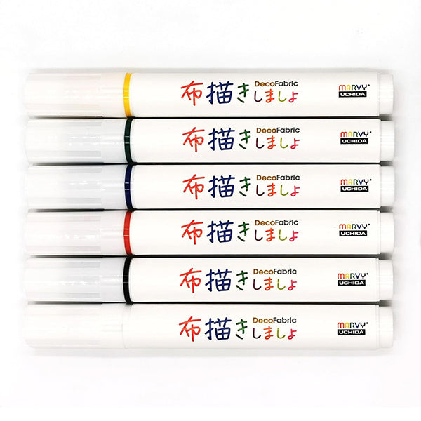 布用マーカー 『布描きしましょIII 6色 Aセット 223-6A』 MARVY