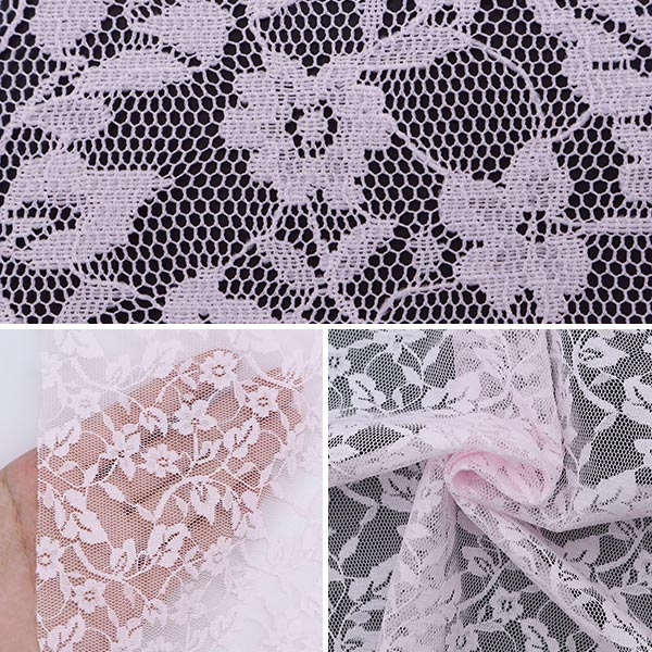 [From quantity 5] Fabric "Russell lace light pink 14827-3"