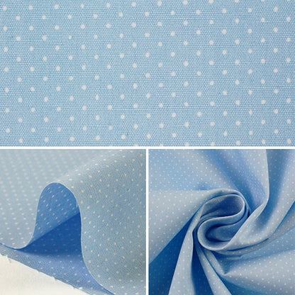 [De la quantité 5] Tissu "Polka Dots large imprimement super petit (1-33) Blue Litle X White"