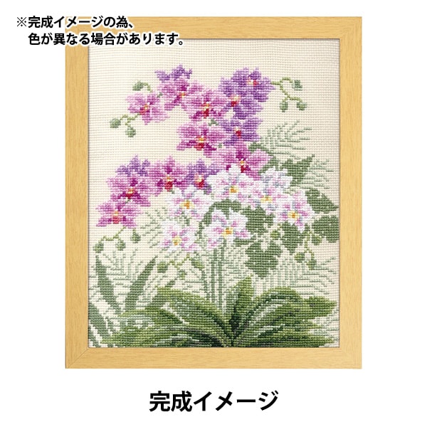 Stickkit "Cross Stitch Sticker Kit Ono Megumi Liebenswerte Blume Phalaenopsis 7452" Olympus