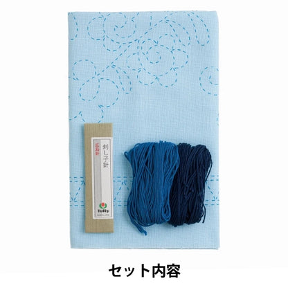 Kit de broderie "Fleurs bleues et Natori" Tulip Tulip