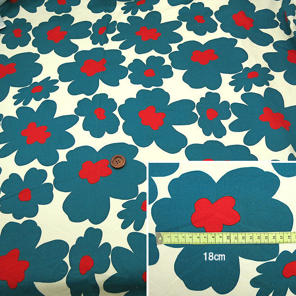 [From quantity 5] Fabric "Floral twill print KTS3676-A" COTTON KOBAYASHI