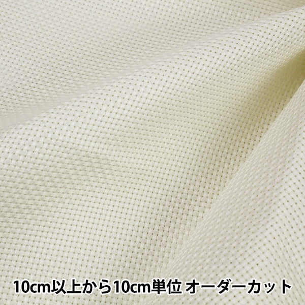 [From quantity 1] Embroidery Fabric "Mansel Java Cross 11 Counts 45 Off -White" MANSELL Mansel