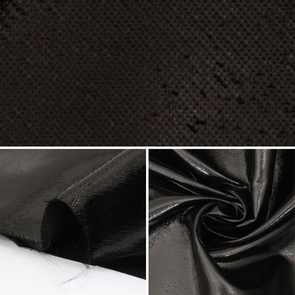 [From quantity 5] Fabric "Lamezaten 498 Black"