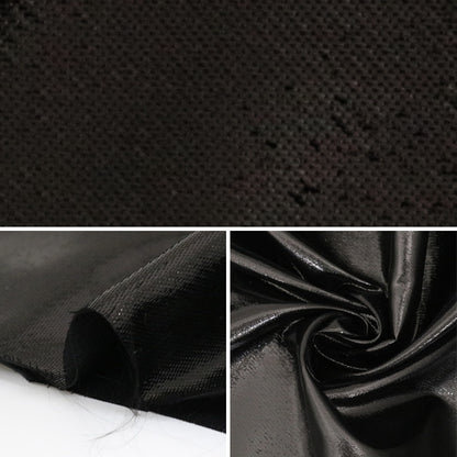 [From quantity 5] Fabric "Lamezaten 498 Black"