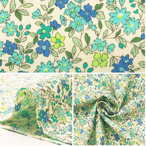 Broadcloth Floral Print Blue KTS2704 | Cotton Kobayashi – Yuzawaya