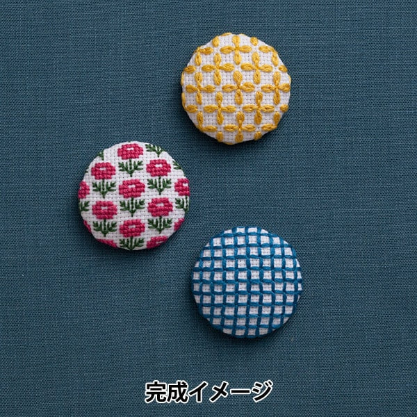 Embroidery kit "Teiastraplant® 3 wrapping button garden No.2301" Lecien Lecien COSMO Cosmo