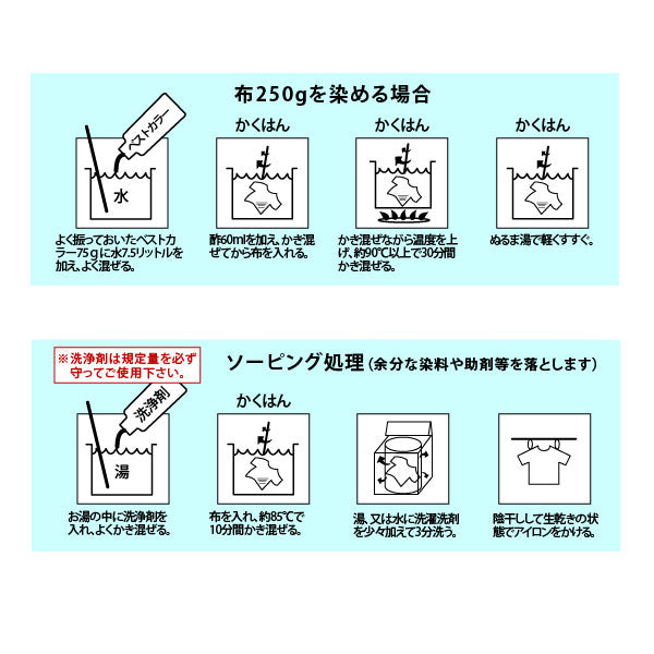 染料 『BEST COLOR ベストカラー ポリエステル用 P1.ブラック』 松謙
