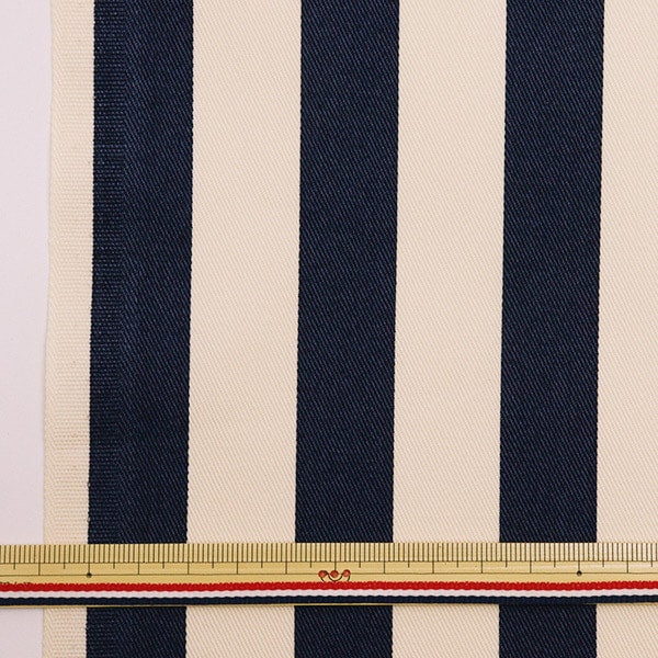 【数量5から】 生地 『20ツイル ストライプ (太) 紺』