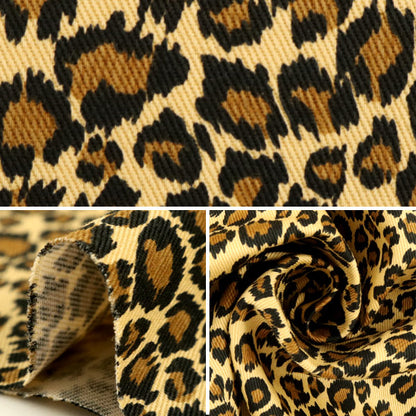 [Dalla quantità 5] tessuto "leopardo di twill animale 6690-3b 229"