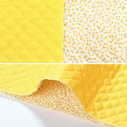 [De la quantité 5] Tissu "River Quilting (petite fleur) jaune"