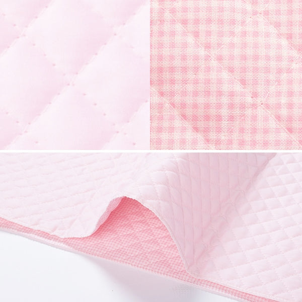 [De la cantidad 5] Fabric "River Chilting (Check) 02 Rosa claro"