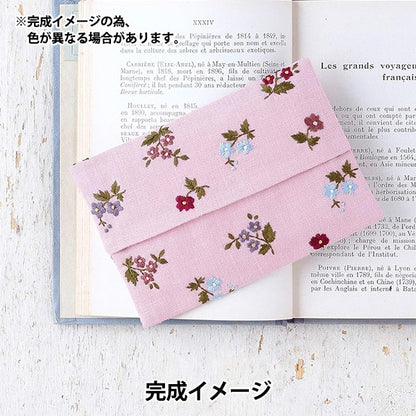 Kit di ricamo "Serie di ricami botanici Small Tissue Flower Case No.844" Lecien Lucian Cosmo Cosmo