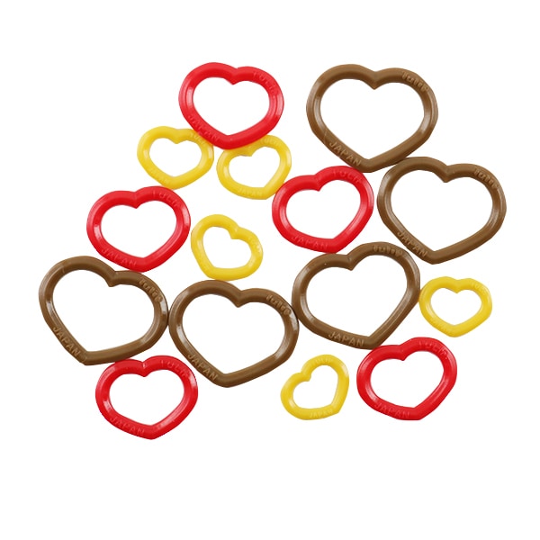 Strumento a maglia "Amicolle (Amikore) Eye Kazoe Marker Set SML 15 pezzi Heart AC-016" Tulipano tulipano