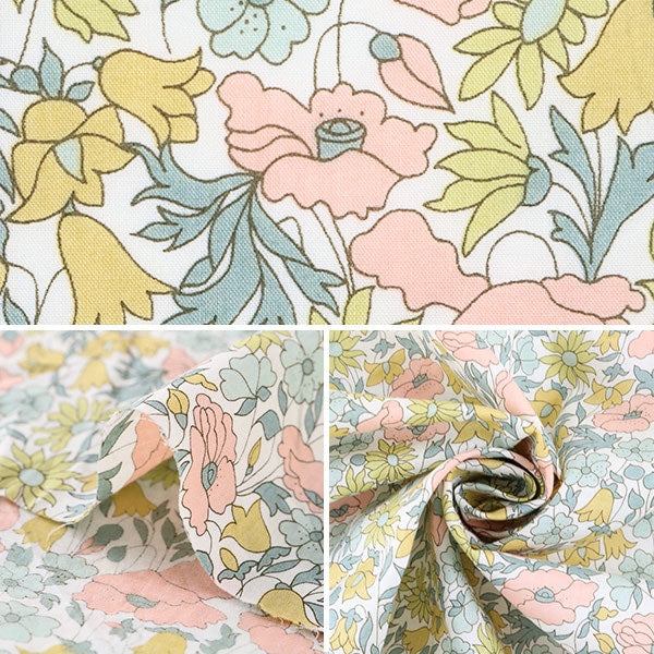 [From quantity 5] Fabric "Liberty Liberty Print Tana lawn Poppy & Daisy 3632104-HE] Liberty Japan