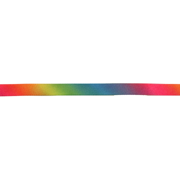 [From 10cm unit quantity 5] Ribbon "Rainbow ribbon double -sided satin 12mm 7th color"