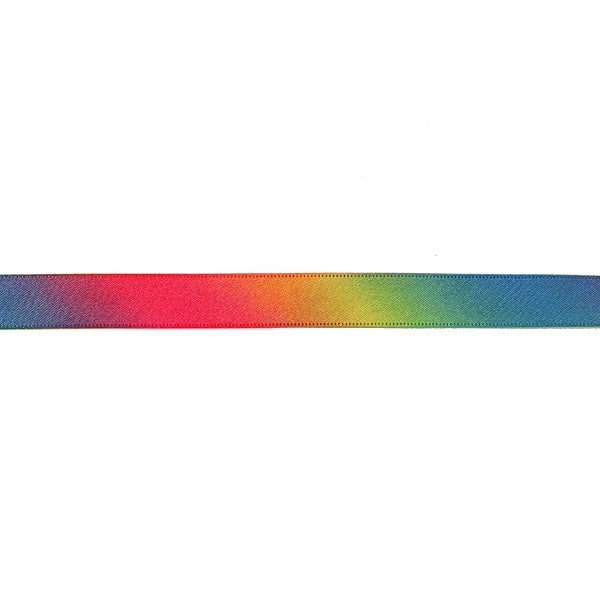 [From 10cm unit quantity 5] Ribbon "Rainbow ribbon double -sided satin 15mm 7th color"