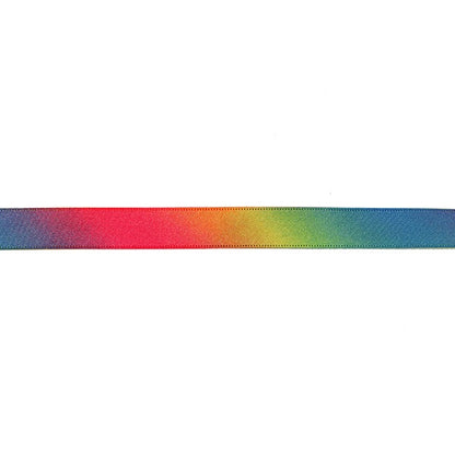 [From 10cm unit quantity 5] Ribbon "Rainbow ribbon double -sided satin 15mm 7th color"