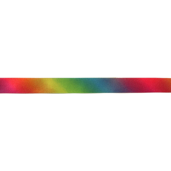 [From 10cm unit quantity 5] Ribbon "Rainbow ribbon double -sided satin 18mm 7th color"