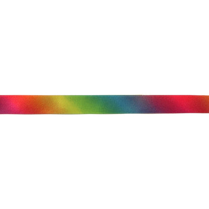 [From 10cm unit quantity 5] Ribbon "Rainbow ribbon double -sided satin 18mm 7th color"