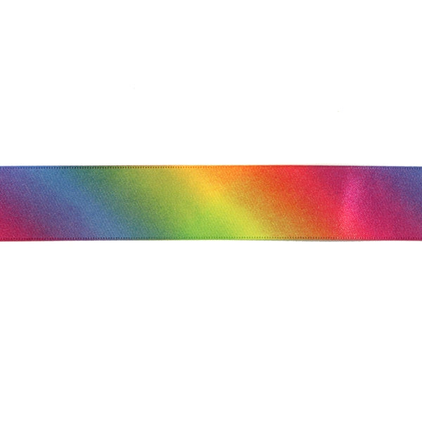 [From 10cm unit quantity 5] Ribbon "Rainbow ribbon double -sided satin 30mm 7th color"