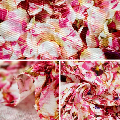 [From quantity 5] Fabric "20 Ox Plantica Flower Pattern Pink"