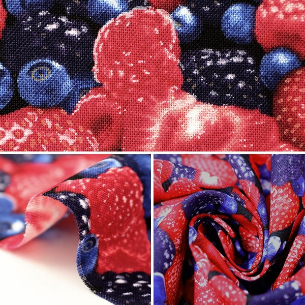 [Aus Menge 5] Stoff "Inkjet Print Berry" USA Baumwolle