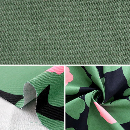 [De la quantité 5] Tissu "Twill imprimé Scandinave Floral Pattern Green KTS3676-G" Cotton Kobayashi Cotton Kobayashi Kobayashi.