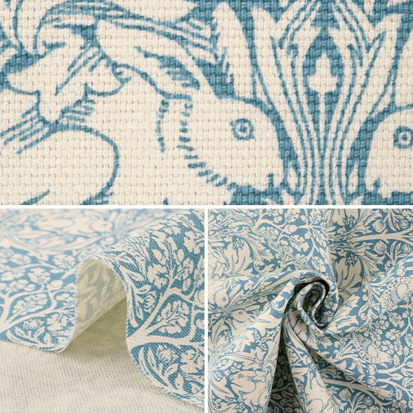 [Da quantità 5] tessuto "MODA Fabrics William Morris William Morris Brother Rabbit Blue 8211-24T"