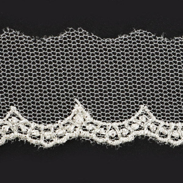 [From quantity 5] RaceRibbonTape "Silver Methure Lace width about 23mm 874003s"