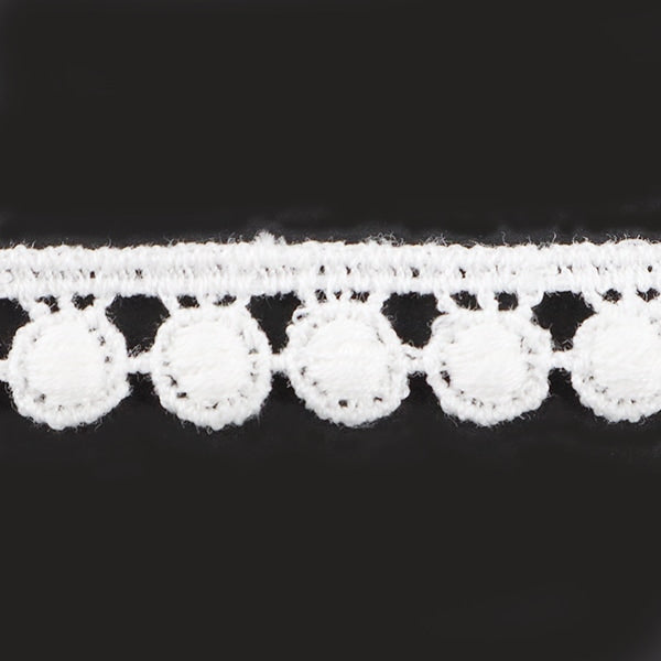 [From quantity 5] RaceRibbonTape "Chemical lace white width about 8mm 25503"