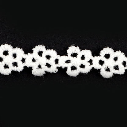 [From quantity 5] RaceRibbonTape "Chemical lace white width about 7mm 25255"