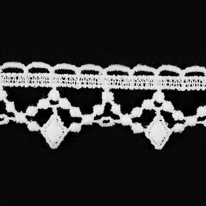 [Aus Quantität 5] Lace Ribon Tape "Chemische Spitze weiße Breite ca. 20 mm 25349"