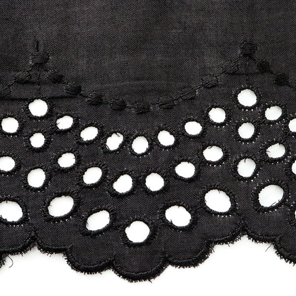 [From quantity 5] RaceRibbonTape "Cotton lace black width about 110mm T23417-19"