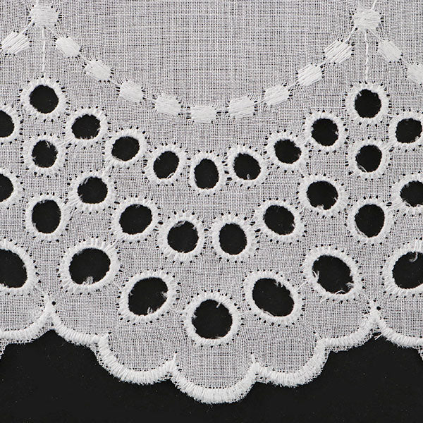 [Aus Quantität 5] Lace Ribon Tape "Baumwollspitze weiße Breite ca. 120 mm T23417-1"