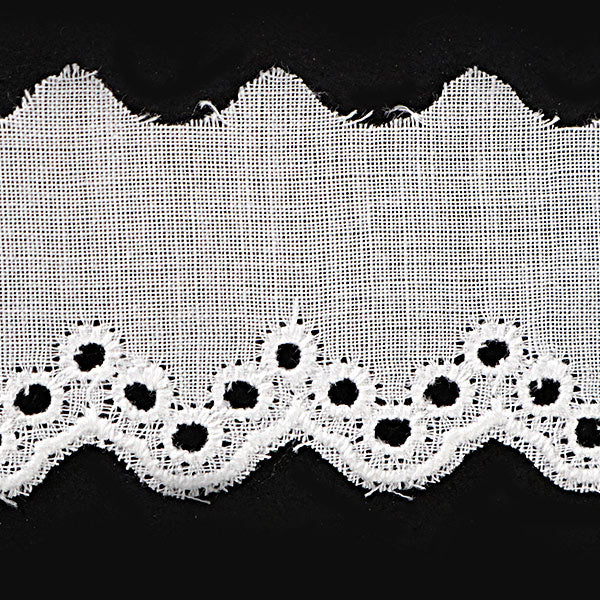 [Aus Quantität 5] Lace Ribon Tape "Baumwollspitze weiße Breite ca. 25 mm 670587"