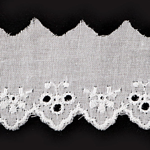 [From quantity 5] RaceRibbonTape "Cotton lace white width about 30mm 718069"