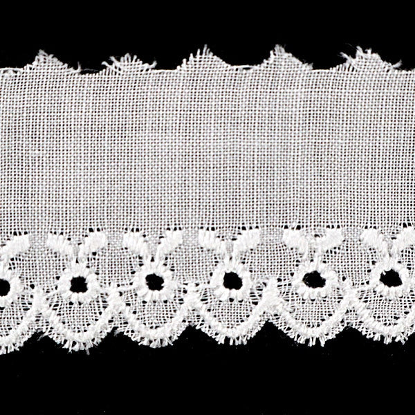 [From quantity 5] RaceRibbonTape "Cotton lace white width about 25mm 2322944"