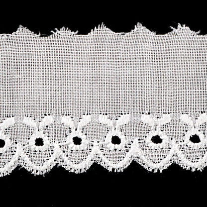 [From quantity 5] RaceRibbonTape "Cotton lace white width about 25mm 2322944"