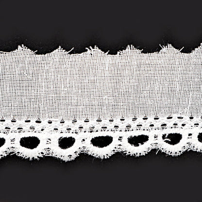 [Aus Quantität 5] Lace Ribon Tape "Baumwollspitze aus weißer Breite ca. 20mm 2259393"