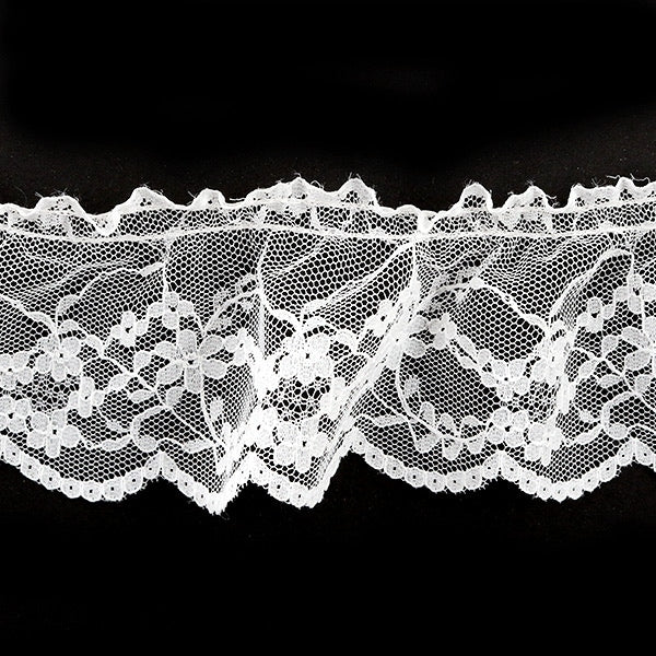 [從數量5]種族絲帶膠帶“ Russell Frill Lace White寬度約55mm 762375F”