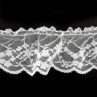 [From quantity 5] RaceRibbonTape "Russell Frill Lace White Width about 55mm 762375F"