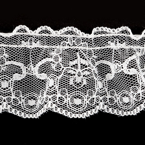 [From quantity 5] RaceRibbonTape "Russell Frill Lace White Width 35mm 76672F"