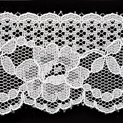 [Aus Quantität 5] Lace Ribon Tape "Russell Spitze weiße Breite ca. 33 mm 764827"