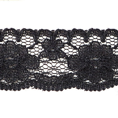 [De la quantité 5] Rubane en dentelle "Russell Lace Black Largeur d'environ 19 mm 761530C-BK"