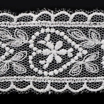 [From quantity 5] RaceRibbonTape "Tulle lace white width about 30mm 24181"