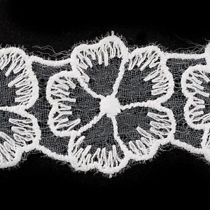 [From quantity 5] RaceRibbonTape "Tulle lace white width about 24mm 24123"