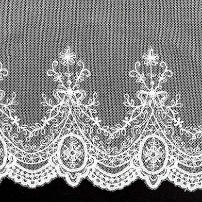 [Aus Quantität 5] Lace Ribon Tape "Tüll Spitze weiße Breite ca. 140 mm 24386"