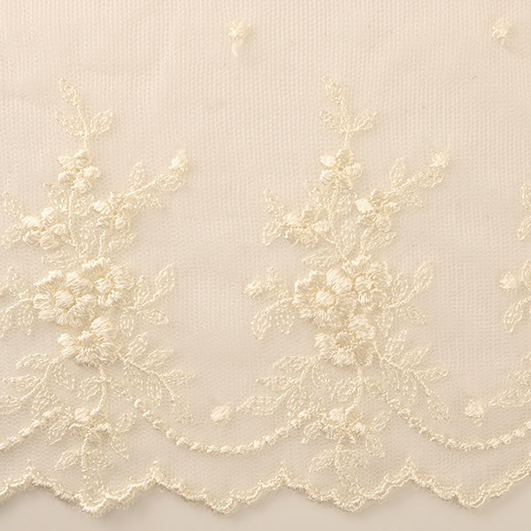 [From quantity 5] RaceRibbonTape "Tulle lace generation width about 150mm T24051-12"